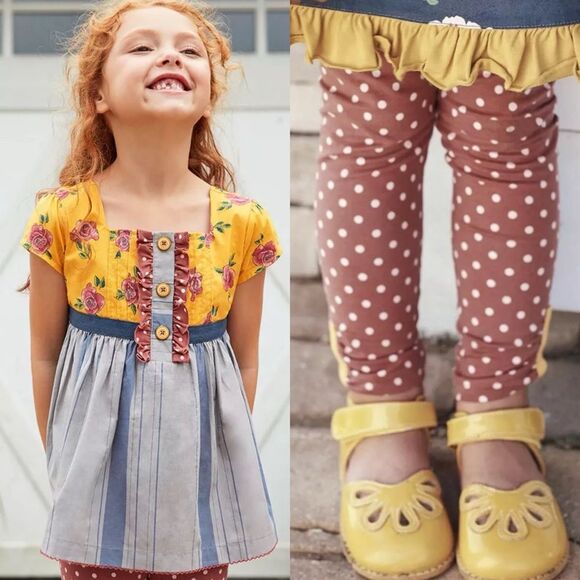 Matilda Jane In Her Element Leggings Joanna Gaines Down Home Tunic girls size 6 - Picture 1 of 11